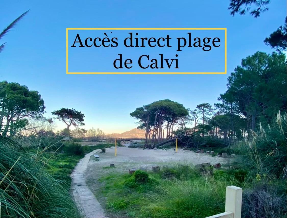 Duplex Calvi Direct Plage Extérieur photo
